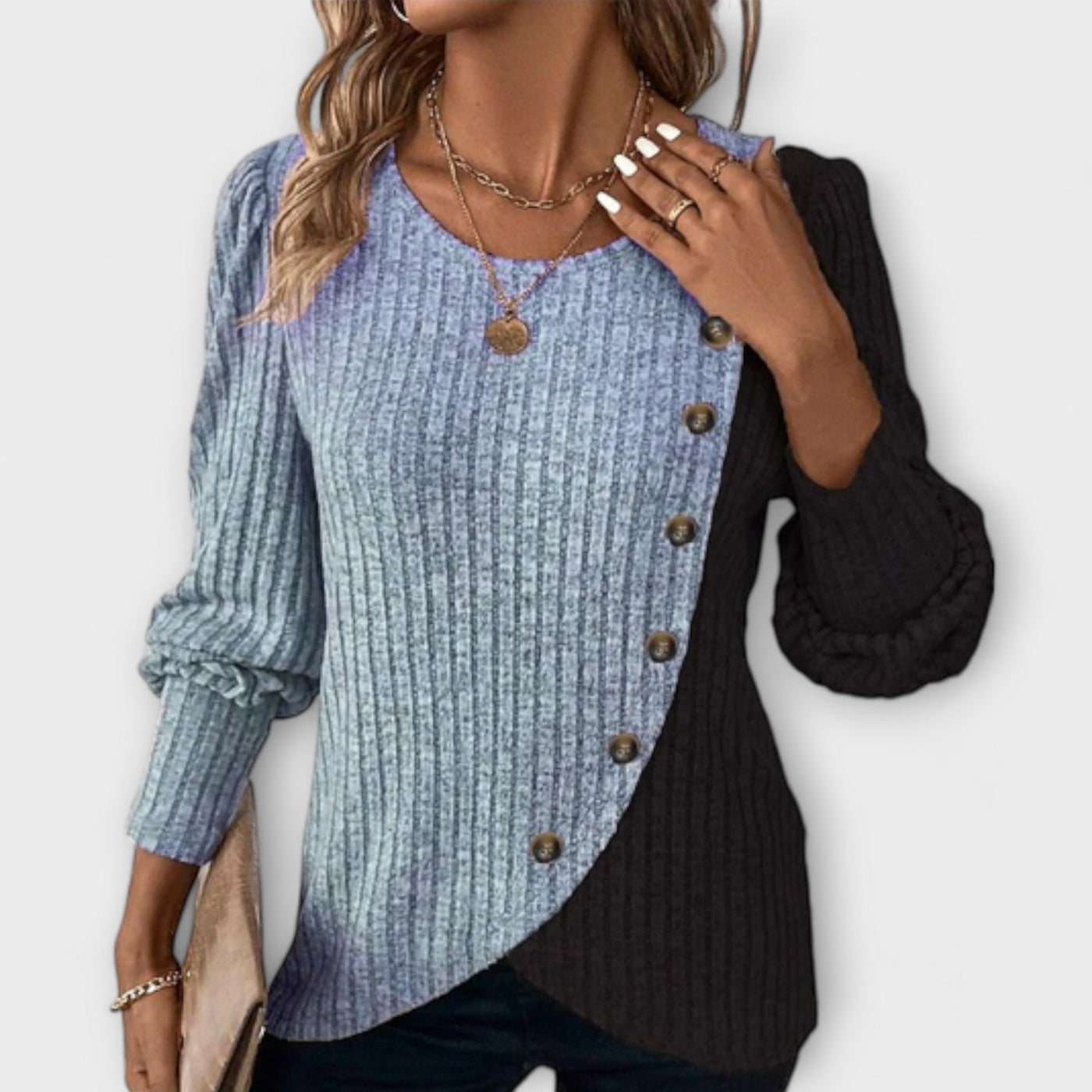MODEHUS ™ | Elegant Bluse i Strikk