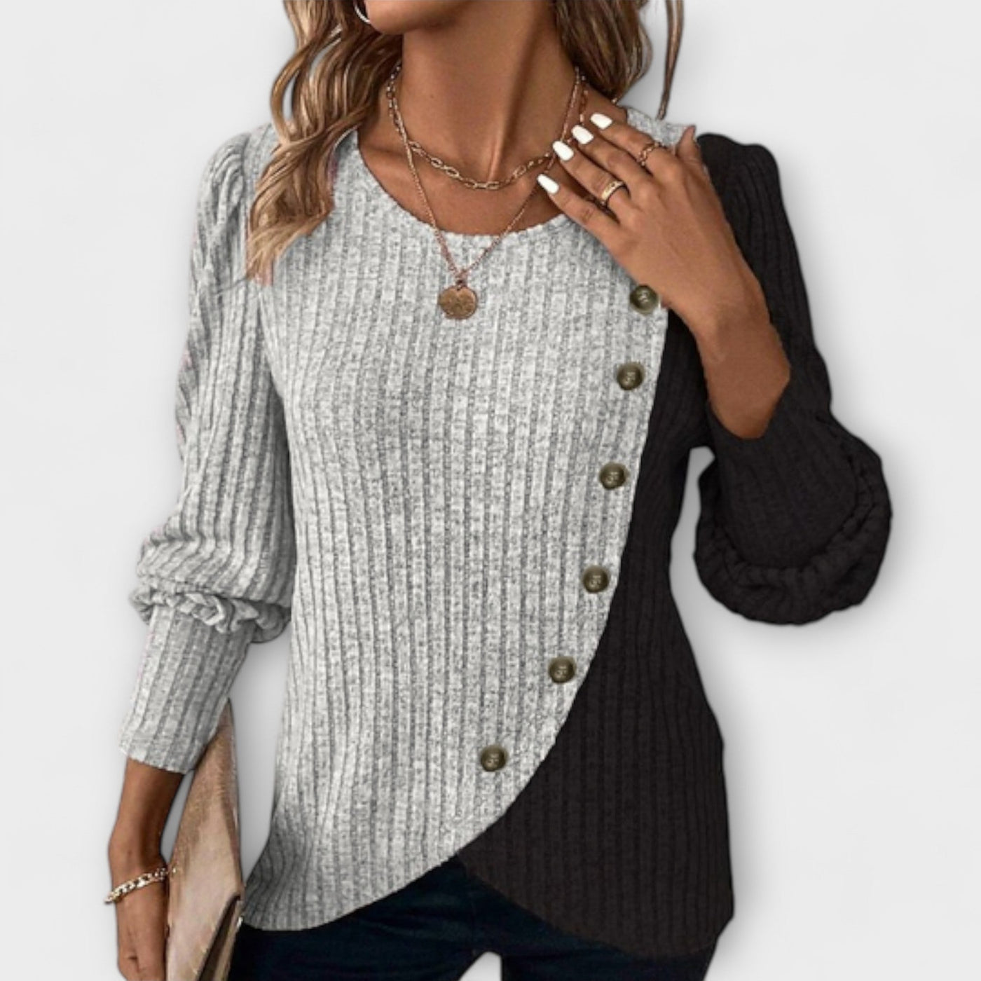 MODEHUS ™ | Elegant Bluse i Strikk