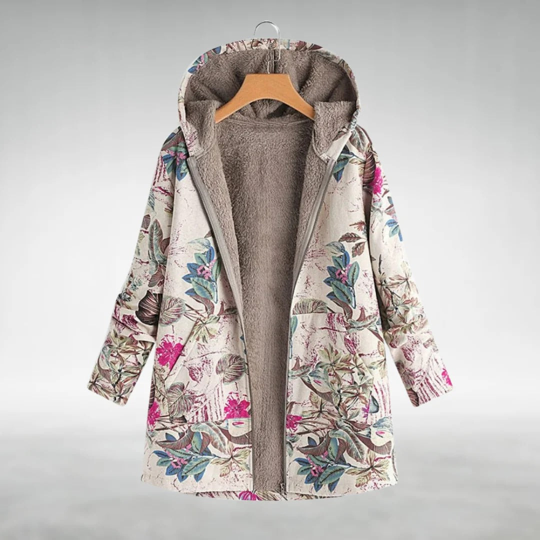 SOFIA ™ | Stilig Blomstret Fleecejakke