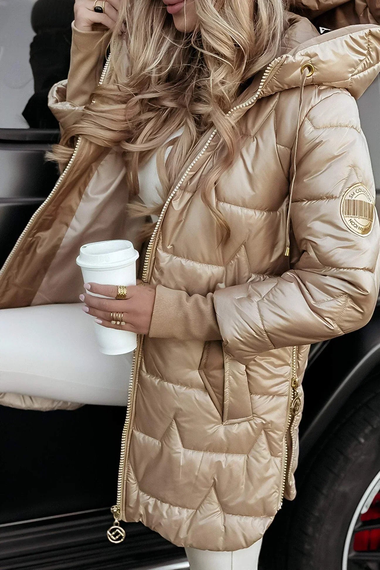 NOLWEN ™  | Elegant vinterjakke med hette og fôr