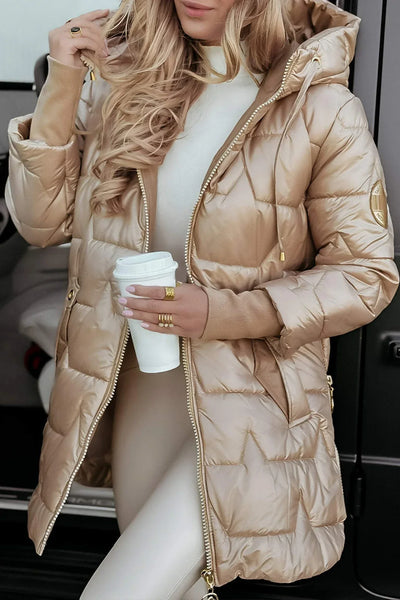 NOLWEN ™  | Elegant vinterjakke med hette og fôr