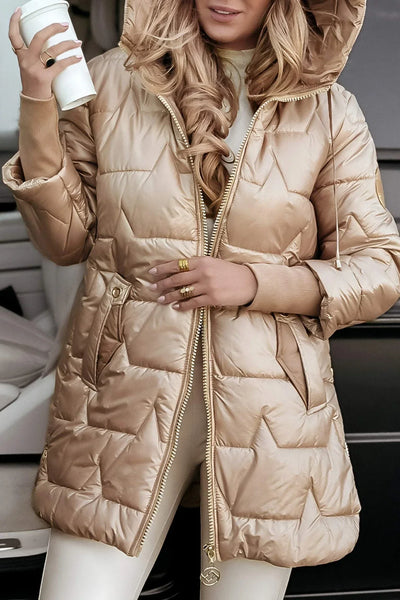 NOLWEN ™  | Elegant vinterjakke med hette og fôr