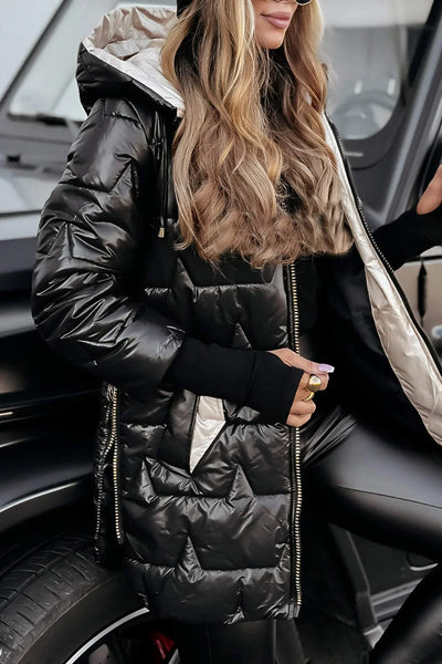 NOLWEN ™  | Elegant vinterjakke med hette og fôr